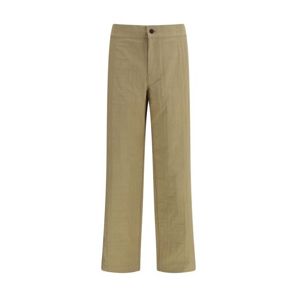 Burberry Men Textured Check Cotton Pants
